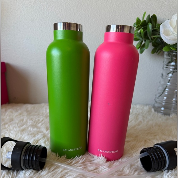 Balancefrom Other - Green and Pink Water Bottles